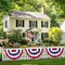 American Pleated Fan Flag,2 x 4 Ft USA Patriotic Half Fan Bunting Flag for 4th of July Memorial Day Indoor Outdoor Decoration (Set of 6)